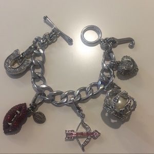 Juicy Couture Silver Charm Bracelet with Charms